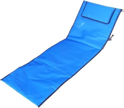 Pratik Şezlong Katlanır Kademeli Askılı Minderli Çantalı Taşınabilir Sezlong Çim Plaj Doğa Piknik