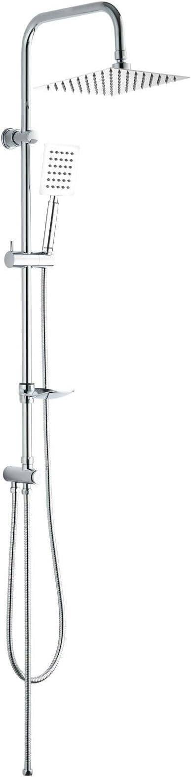 Kolonlu Tepe Duş Seti Robot Duş Yağmurlama Slim Çelik Başlıklar KDS101