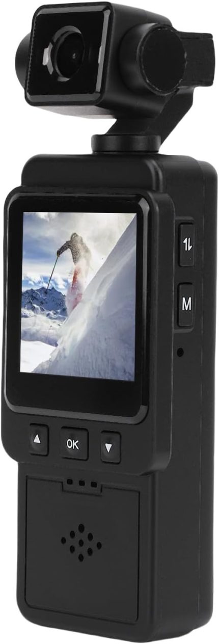 1080p Vlog Kamera, çok Eksenli akıllı Stabilizasyon el Eylem Kamera, 270 °+180 ° Döndürülebilir Pocke T Kamera Seyahat Vlog Video