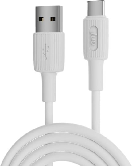 12W USB-A to Type-C Silikon Hızlı Şarj ve Data Kablosu Beyaz 1 Metre