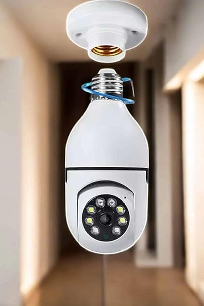 Kamera Duylu Ampul Görünümlü 360 Derece Dönebilen Ev Kamerası - Görsel 3
