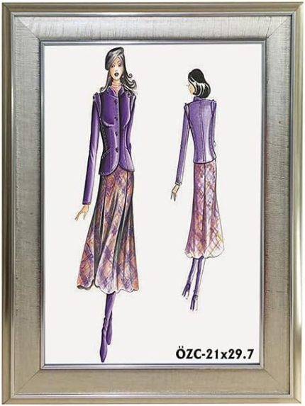 Çerçeve Dekorasyon Kişiye Özel Resim Çerçevesi Fotoğraf Çerçevesi Masaüstü çerçeve Dekor Çerçeveler Çoklu Çerçeve 21x29,7 A4-Lam40B-Gümüş