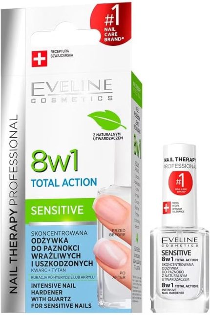 Cosmetics 8 In 1 Total Action Sensitive 12ml | 8'i 1 Arada Total Hassas Tırnak Bakımı