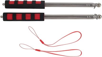 Kılavuz Bayrak Direği, 2 Adet 120 Cm Taşınabilir Kılavuz Bayrak Direği Paslanmaz Çelik El Bayrak Direği Teleskopik Uzatılabilir El Bayrak Direği