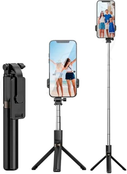 Akıllı Telefonlar İçin Tripod Ultra Hafif 360 Derece Dönebilen Başlık Android ve iPhone ile Uyumlu Katlanabilir Video Kaydı için Sabitleyici G5 (Model G5)