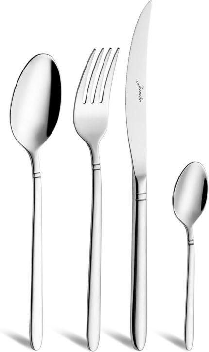 2002 24 Parça 6 Kişilik Tatlı Çatal Kaşık Bıçak Takımı Çelik