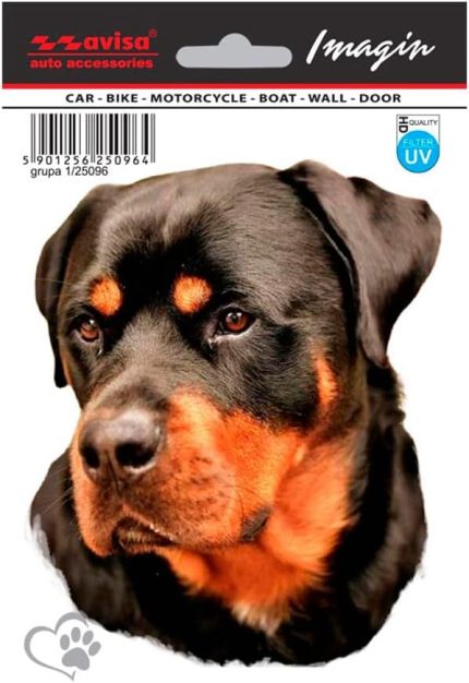 Rottweiler araba dövmesi çıkartması - 13,5 x 11 cm