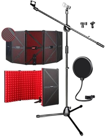 PF-44X RED Mikrofon Standı Filtre ve Ses Yalıtım İzolasyon Paneli