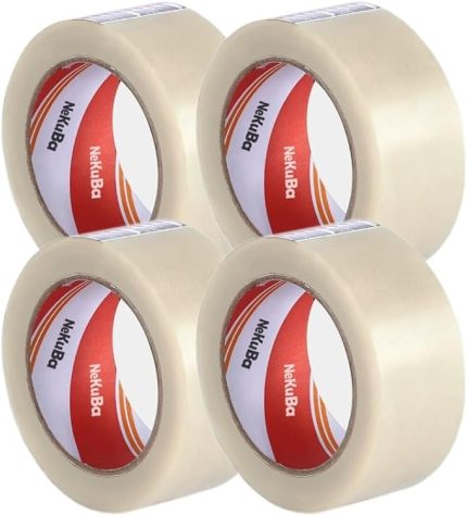 Koli Bandı 4 Adet 45X100 Şeffaf (GERGEDAN) En 45mm, Uzunluk Net 100 metre, Basınca ve gerilime dayanıklıdır, 4'lü Paket