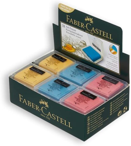 Renkli Hamur Silgi, 18’li, Kutulu, Kolay Şekil Verilebilir, Lekesiz Temizlik, Eğlenceli ve Kullanışlı Tasarım