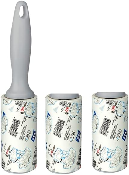 Kedi Köpek Saç Kıl Tüy Toplayıcı Rulo, 1 Rulo 2 Yedek Her Biri 60 Yaprak