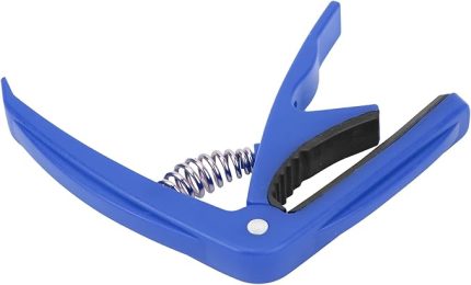 kelepçeli Abs - Kabuk - String -Enstrüman 6 tel kelepçesi 0 Tuning aksesuarı Springlight pembe yaylı akustik ve elektro gitar çalmak için (koyu mavi)