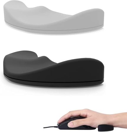 Fare için Bilek Dayanağı, Fare ile Hareket Eden Kayar Avuç İçi Dayanağı, 2 adet Ergonomik Kayar Avuç İçi Dayanağı, Fare Bilek Dayanağı Desteği Ofis için Uygun Bilek Ağrısını Giderir