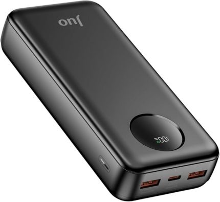 20000mAh 22.5W Dijital Led Ekranlı Taşınabilir Hızlı Şarj Cihazı Powerbank Siyah