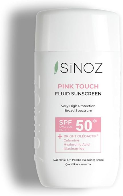 Spf50 Pink Touch Aydınlatıcı Sıvı Yüz Güneş Kremi Yeni Nesil Güneş Filtreleri Hibrit Formül 50ml