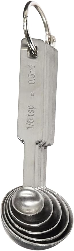 Ölçü Kaşığı Seti 5'li Paslanmaz Çelik Ölçüm Kaşığı Seti, Çok Renkli