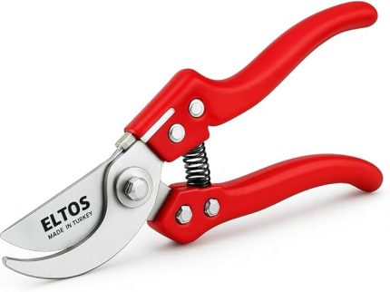 Profesyonel Bağ Makası, 8", 65MN Karbon Çelik Bıçaklı, Polipropilen Saplı, Bypass, Ergonomik, Budama, Dal Kesme Aleti, Bahçe, Çiçek, Bitki Budayıcı