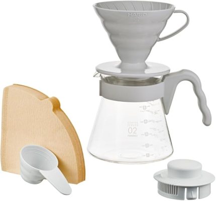 V60 Kahve Demleme Seti, Açık Gri