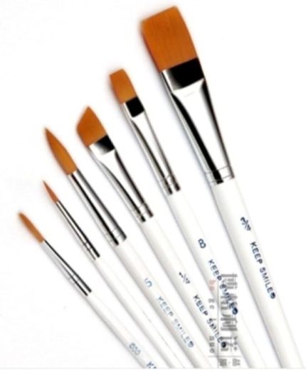 6'lı Karışık Uçlu Fırça Seti Keep Smile Resim Fırçası