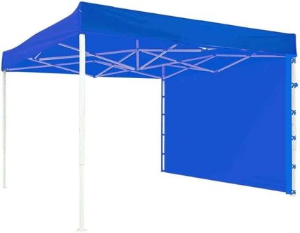 Çardak, Anında Gölgelik Çadır Yan Duvar, Su Geçirmez Oxford Kumaş, 3x2m, Kırmızı, Mavi