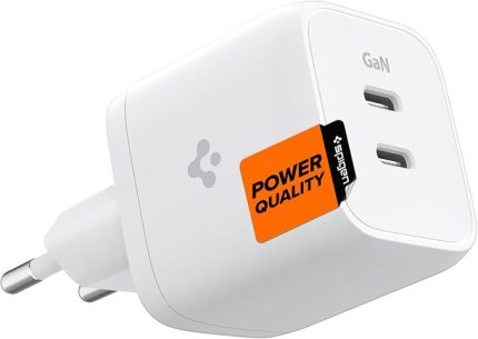 45W USB-C 2 Port Mini Hızlı Şarj Aleti Samsung PPS 2.0 / Isı Düşürücü GaN Destekli Akım Korumalı Güç Adaptörü iPhone & Android & iPad & MacBook Type-C - ACH03717