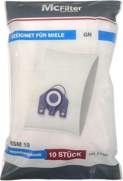 Bags Miele uyumlu GN Serisi Elektrikli Süpürge Torbası, 20 Adet, Klasik C1, Complete C2 C3, S2000 S5000 S8000 Uyumlu