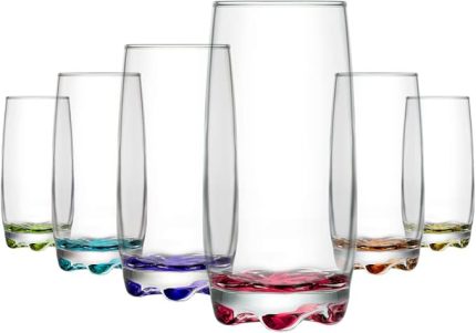 Adora Renkli Tabanlı 6'lı Meşrubat Bardağı