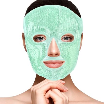 Soğuk yüz göz maskesi, buz paketi, yüzün şişmesini azaltır, koyu halkaları, jel boncuklar, sıcak sıcak soğuk kompres paketi, kadın baskısı, baş ağrısı, cilt bakımı için SPA