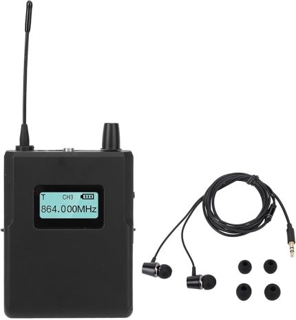 IEM Alıcı, 863-865MHz Kablosuz Kulak Monitör Sisteminde, 36 Ayarlanabilir Frekans, Sahne Performansı Canlı Yayıncılık