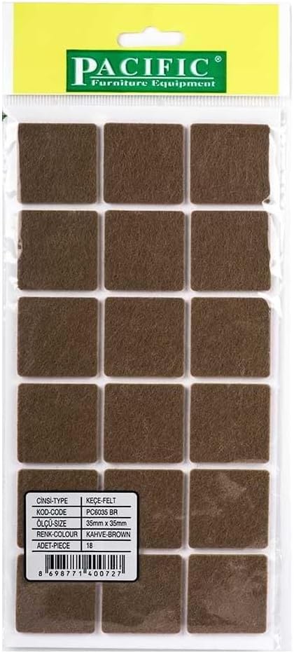 Ayakları için Yapışkan Keçe Zemin Koruyucuları Zemin Koruyucuları Sert Ahşap Zeminler için Ses Azaltıcı Keçe Mobilya Pedleri (35x35mm-1.4x1.4in)