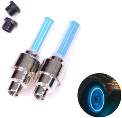 Kapağı Işıklı Bisiklet Araba Motosiklet Mavi Işıklı Sibop Kapağı 2 Adet