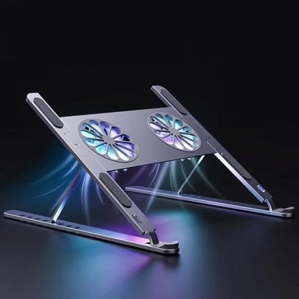 Katlanabilir Alüminyum Turbo Fanlı Macbook Laptop Soğutucu Stand 10-17 İnç
