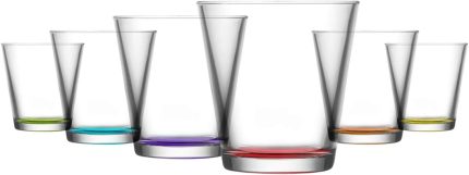 Hera Renkli Tabanlı 6'lı Meşrubat Bardağı