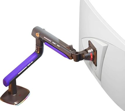 Bayou G60-Gaming, 2-20 Kg Uyumlu, 32inch-60inch Aralığında Büyük Ekranlar İçin RGB Aydınlatmalı Oyuncu Monitör Standı