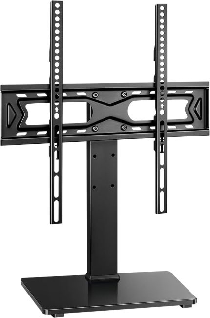 Temperli Cam Tabanlı Masa Oturma Odası için Evrensel TV Standı, Max 400x400mm