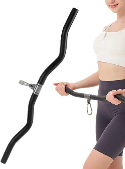 Bar - Kasnak Kablo Makinesi için Pulldown Bar Ataşmanı | Kaymaz Fitness Ekipmanları Egzersiz Spor Salonu Egzersizi için Çekirdek Gücü Aksesuarları, Yeni Başlayanlar, Kadınlar, Erkekler, Atlet