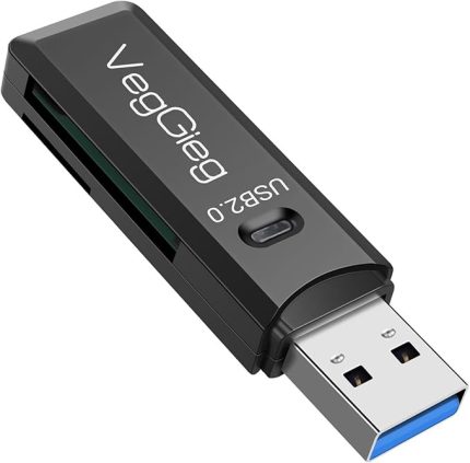 USB 2.0 SD ve Micro SD Hafıza Kart Okuyucu Siyah