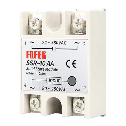 SSR Röle 40A AC 24-380V Tek Fazlı Solid State Röle Elektronik Anahtar Termostat Resiztans Motor Lamba Makine