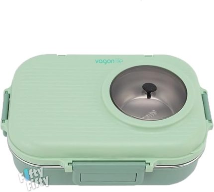 1100 ML Çorba Kaseli-Metal Kaşıklı Paslanmaz Çelik Bento Lunch Box Yeni Nesil Sefer Tası-ffbl70100