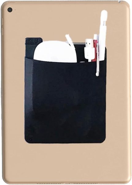 Taşınabilir harici sabit disk taşıma çantası, bilgisayar aksesuarları için kese tutucu, harici sabit disk, Stylus kalemler, kablosuz fare, kablolar, kulaklık için yapışkanlı dizüstü bilgisayar düzenleyici saklama cebi, 1 adet