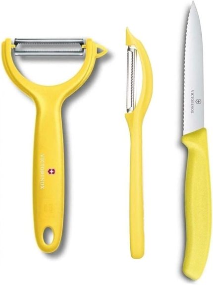 Sarı Soyacak Bıçak Seti 3'Lü