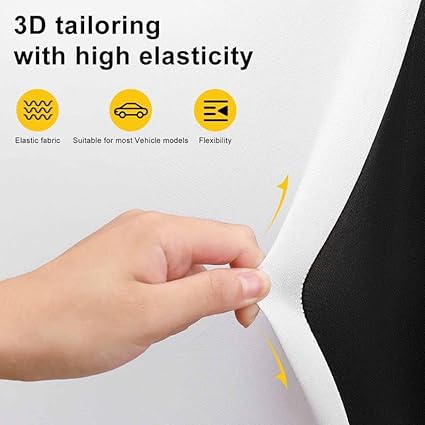 Mirsepet Oto Koltuk Kılıfı Penye Premium Tüm Araçlara İle Uyumlu 4 Parça Set (Siyah) - Görsel 5