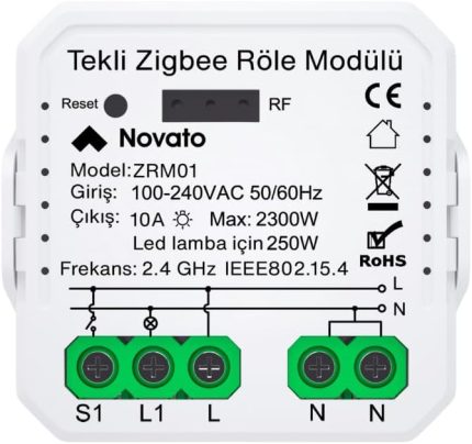 Tek Çıkışlı Akıllı Anahtar(Tuya, Smart Life, Home Assistant, Zigbee2MQTT Uyumlu)