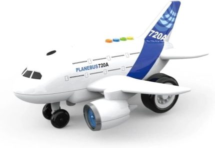 Pilli Sesli Ve Işıklı Sürtmeli Yolcu Uçak 1:16 Ölçek