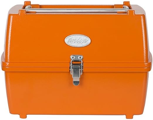 Turuncu PRTK Mangal Taşınabilir Katlanabilir Portatif Çift Taraflı Alüminyum Döküm Kömürlü Outdoor Piknik Tasarım Ödüllü Grill Table Barbekü - Görsel 2