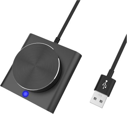 PC USB Hacim Kontrol Düğmesi, Harici Ortam Ayarlama Denetleyicisi, Kazançlar İçin Bilgisayar Ses Düzenleyici 7 8 10 11 Vista, OS X, Android