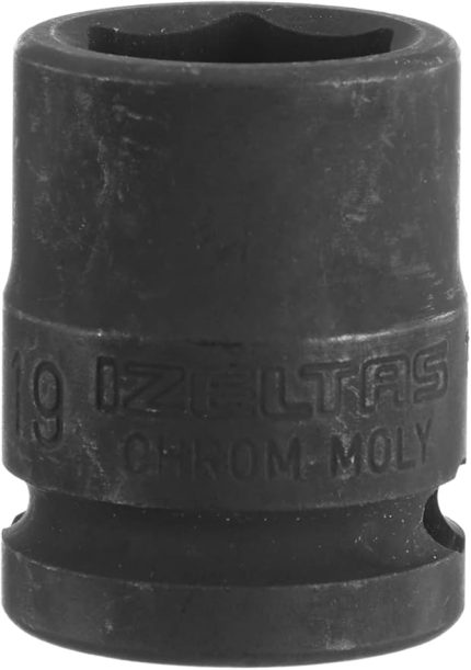 1113067019 19 mm 1/2" Altı Köşe Havalı Lokma Anahtar, Siyah, 19 mm