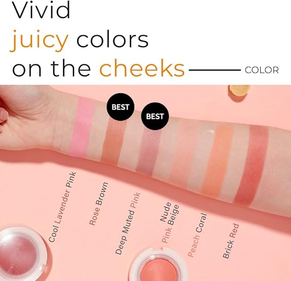 Meyve Renkleriyle Doğal Ve Parlak Görünüm Sunan Jel Allık A'pıeu Juicy-pang Jelly Blusher (CR01) - Görsel 4