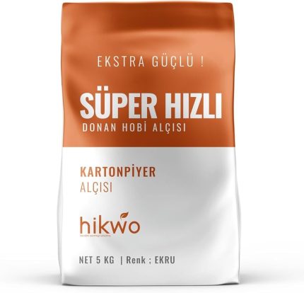 Hobi Alçısı - Kartonpiyer Alçısı 5 KG - Ekstra Güçlü Yeni Nesil Formül Beyaz