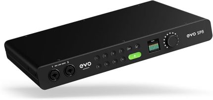 EVO SP8 8 Kanal Smart Preamp, 2 JFET Enstrüman Girişi, AD/DA Dönüştürücü ve Yüksek Çözünürlüklü TFT-LCD Ekranlı, 8-Giriş/8-Çıkış Adat I/O Genişletici